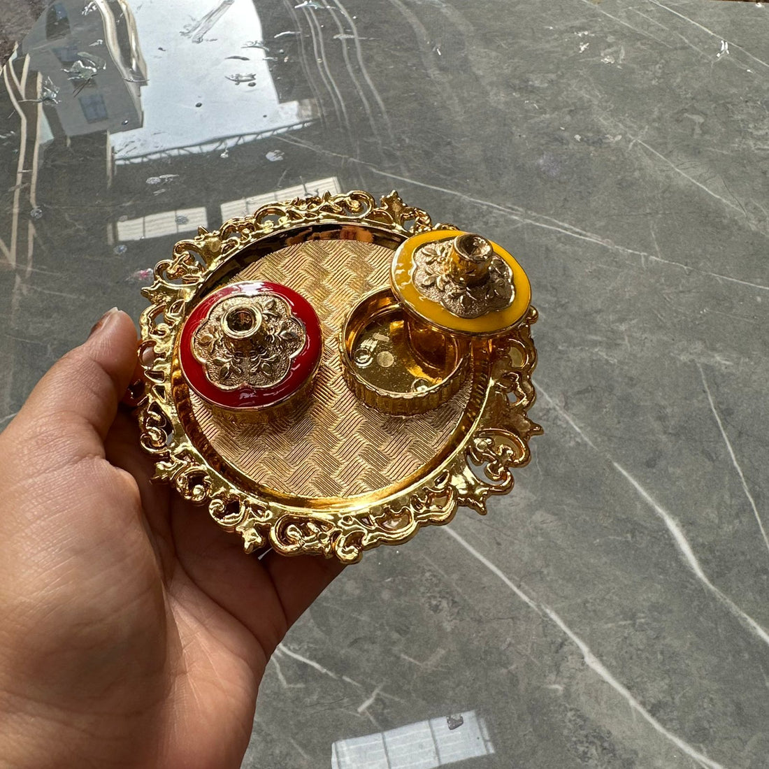 Gold katori platter 001