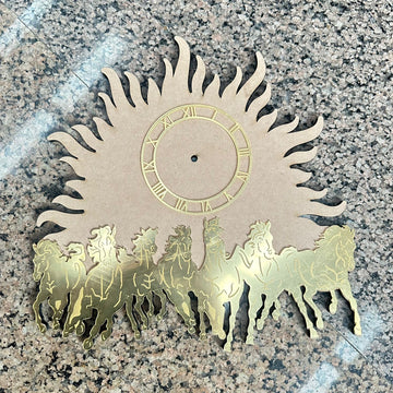 7 horses sun clock set