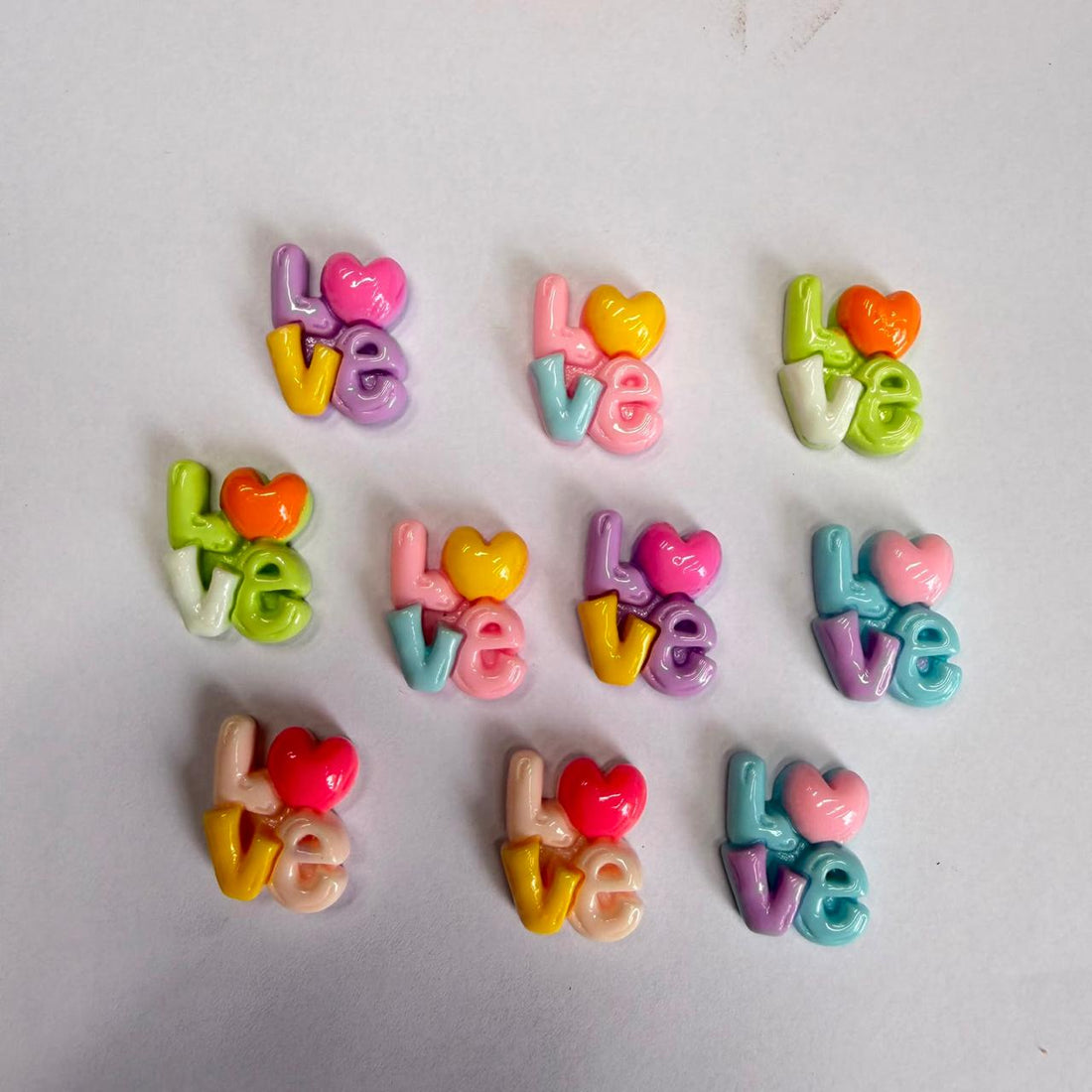 3D Love Heart Embellishments Pack