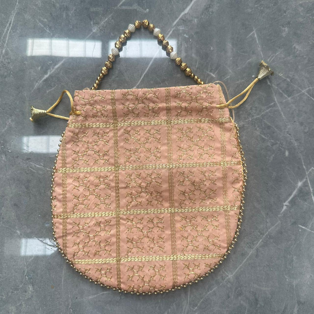 Peach Potli bag