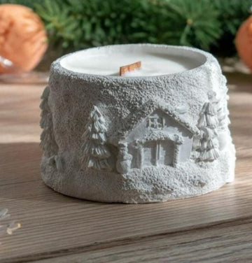 Christmas concrete jar