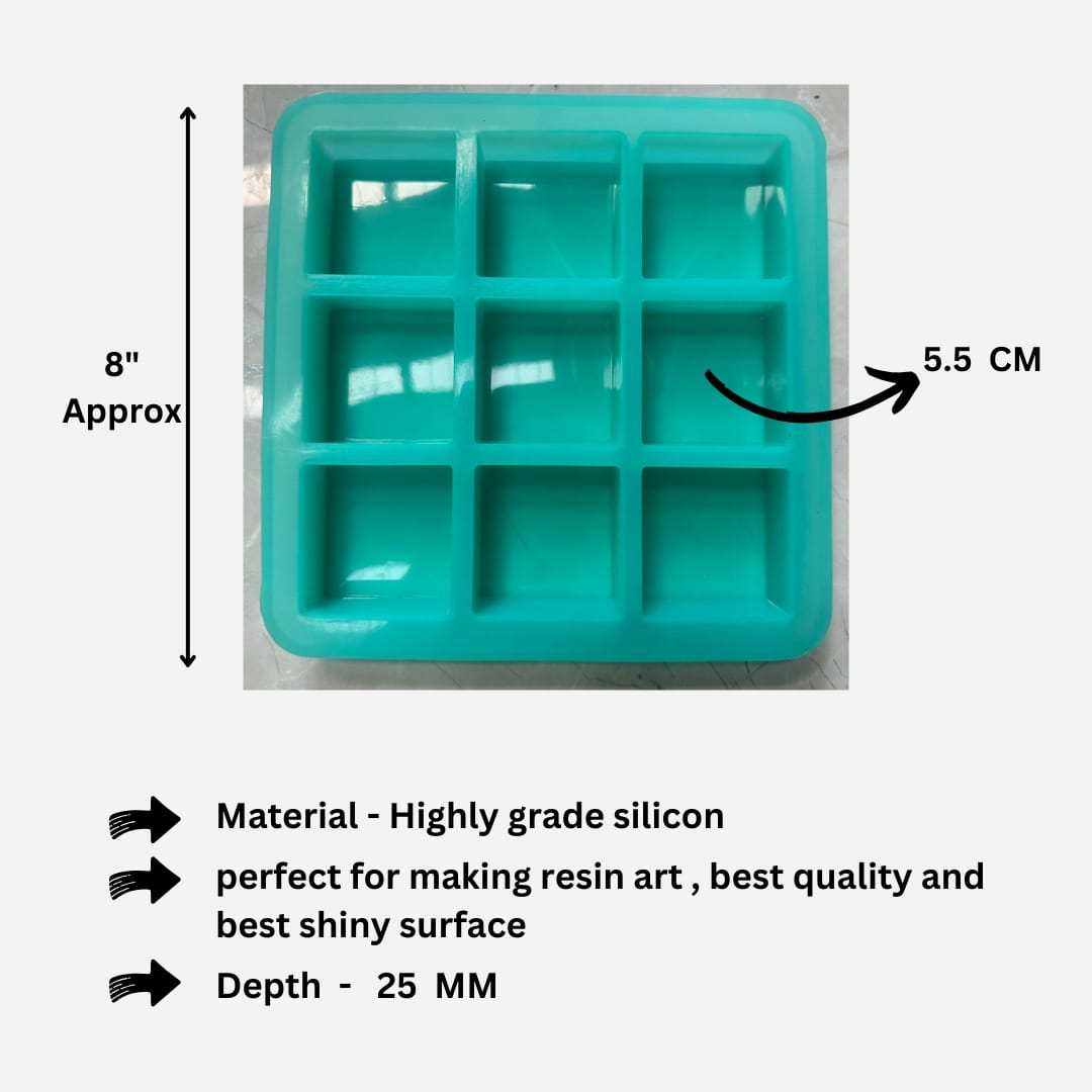 9 in 1 square mould