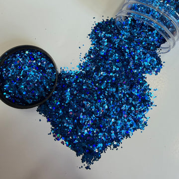 Dark blue Dusty chunks glitters
