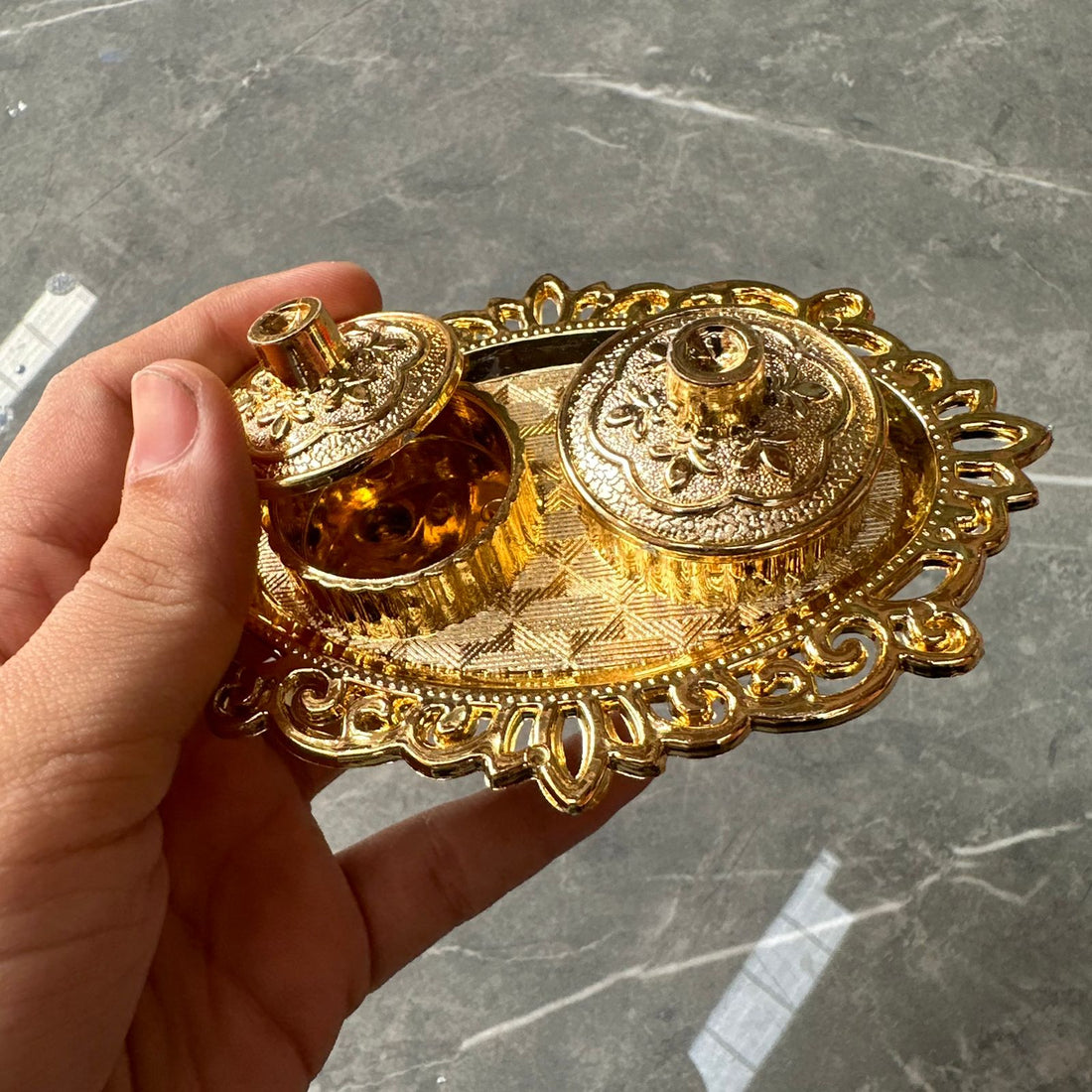 Gold katori platter 004