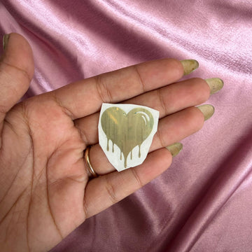 Heart metal sticker