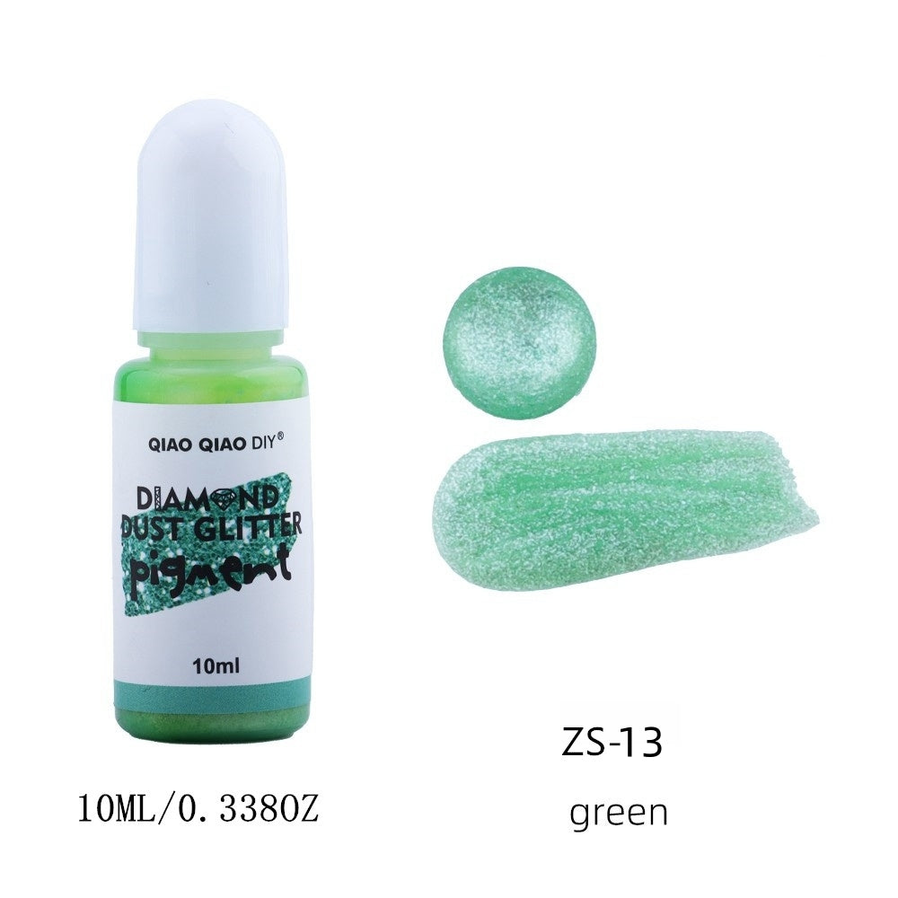 Diamond dust glitter pigment green