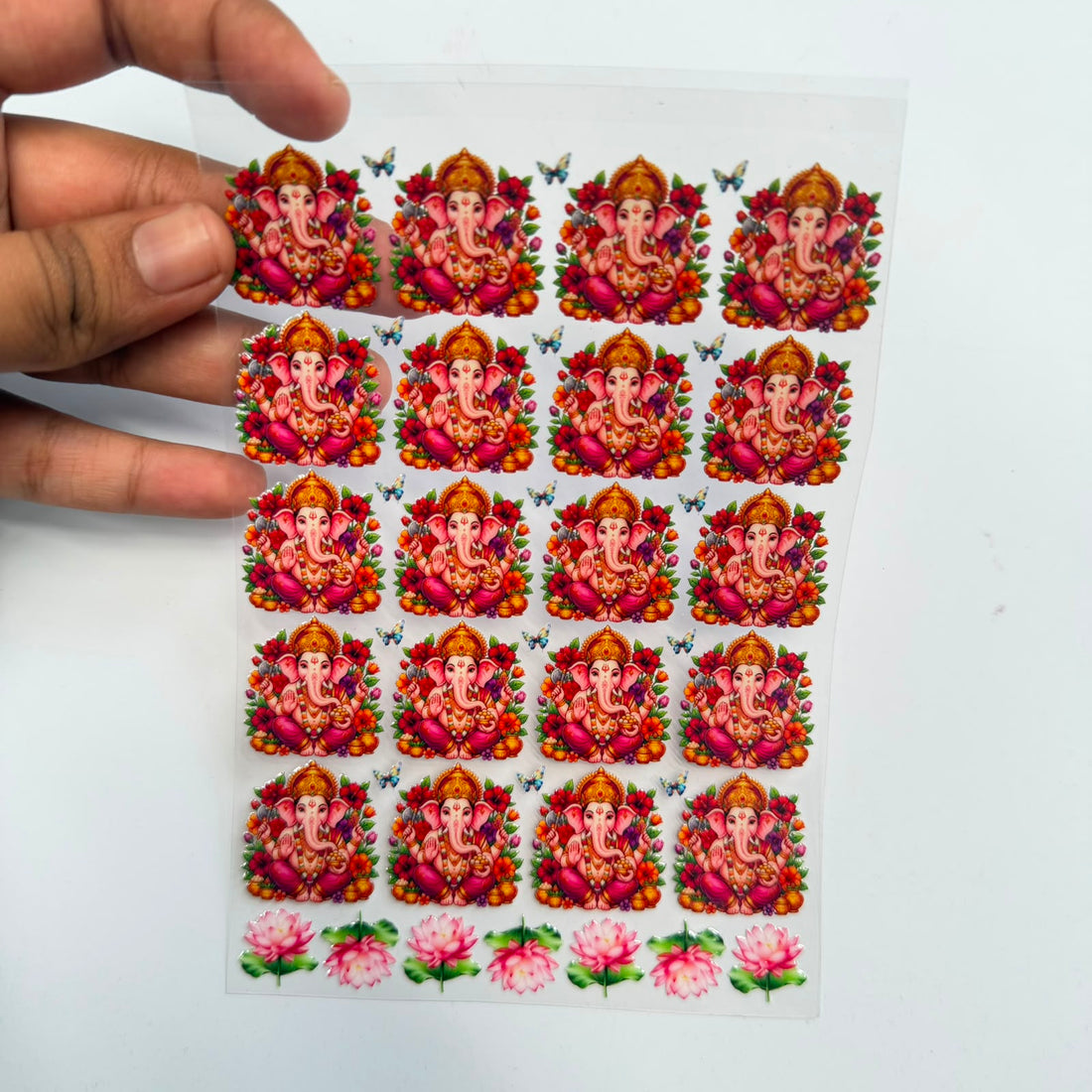Ganeshji peel off sticker sheet A6 002