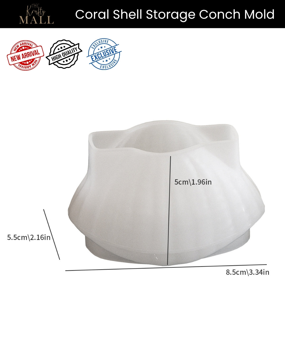 Coral shell strorage conch mould