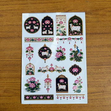 Cow & lotus insert sheet A4