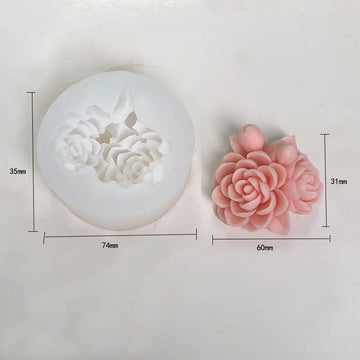3d rose flower Candle mould