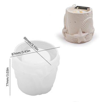 3D Seashell Star Shaped Candle Jar Mould