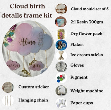 Cloud birth details frame kit