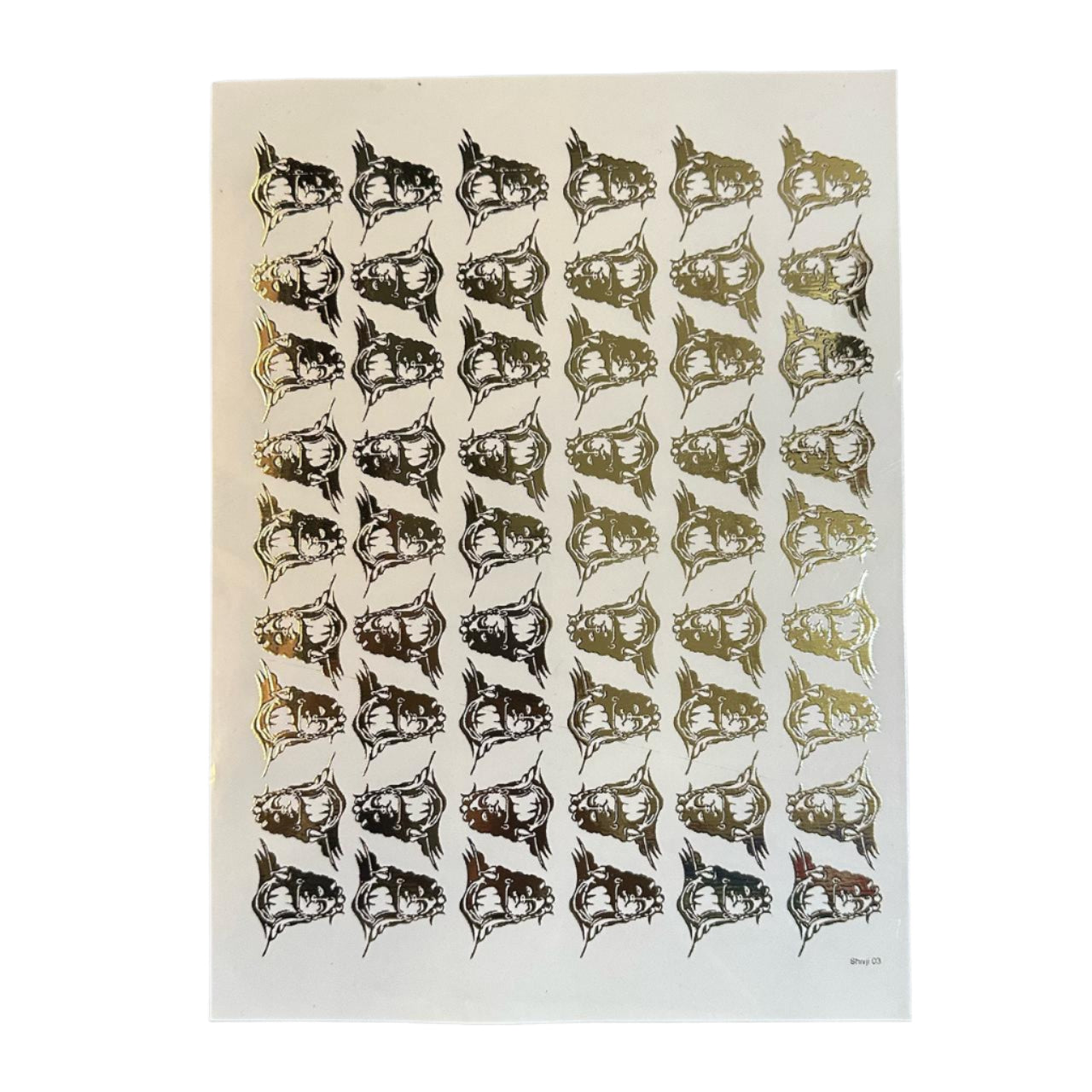 Gold embossed sheet shivji