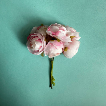 Artificial flower white-pink 002