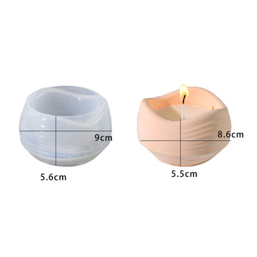 Wave round candle bowl mould