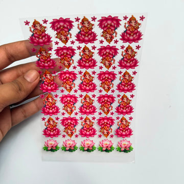 Ganeshji peel off sticker sheet A6 003