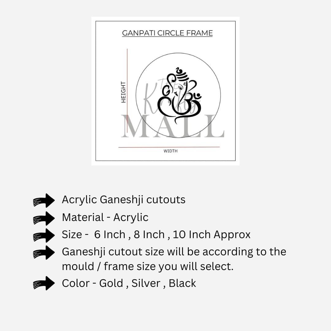 Acrylic Ganeshji cutouts