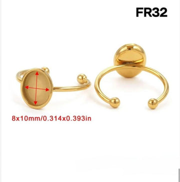 Bezel ring gold oval