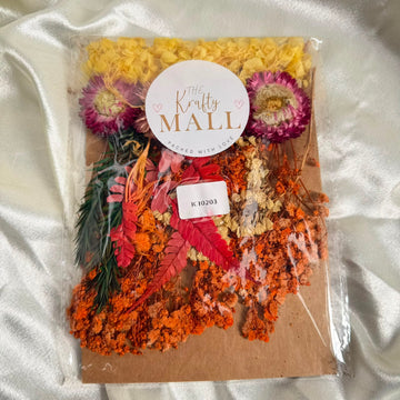 Dry flower pack Orange yellow