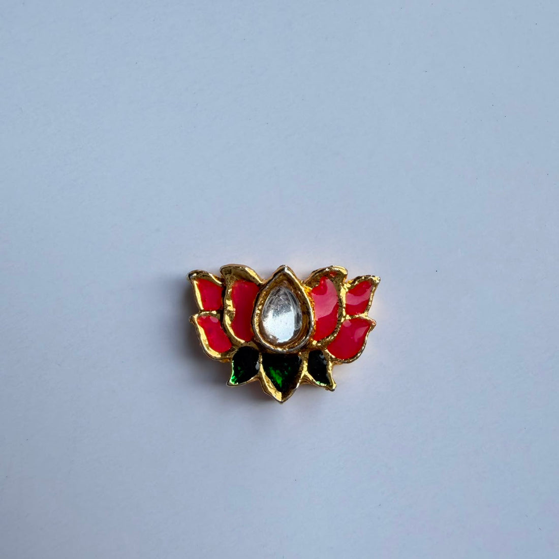Lotus kundan charm 002