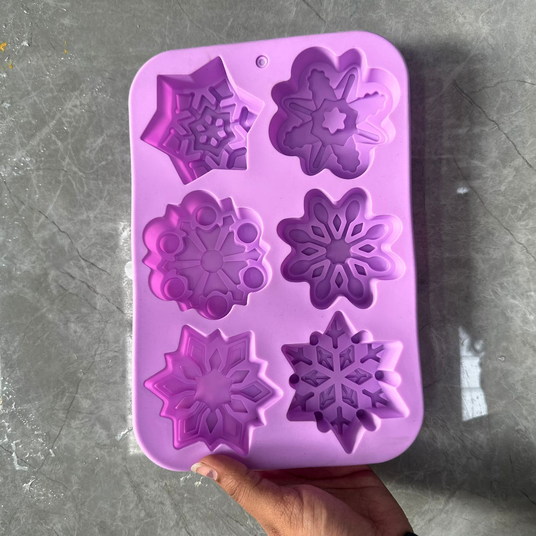 Snow Flower mould 6 cavity