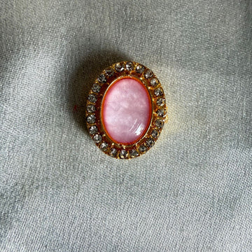Pink Oval Diamond Rakhi base