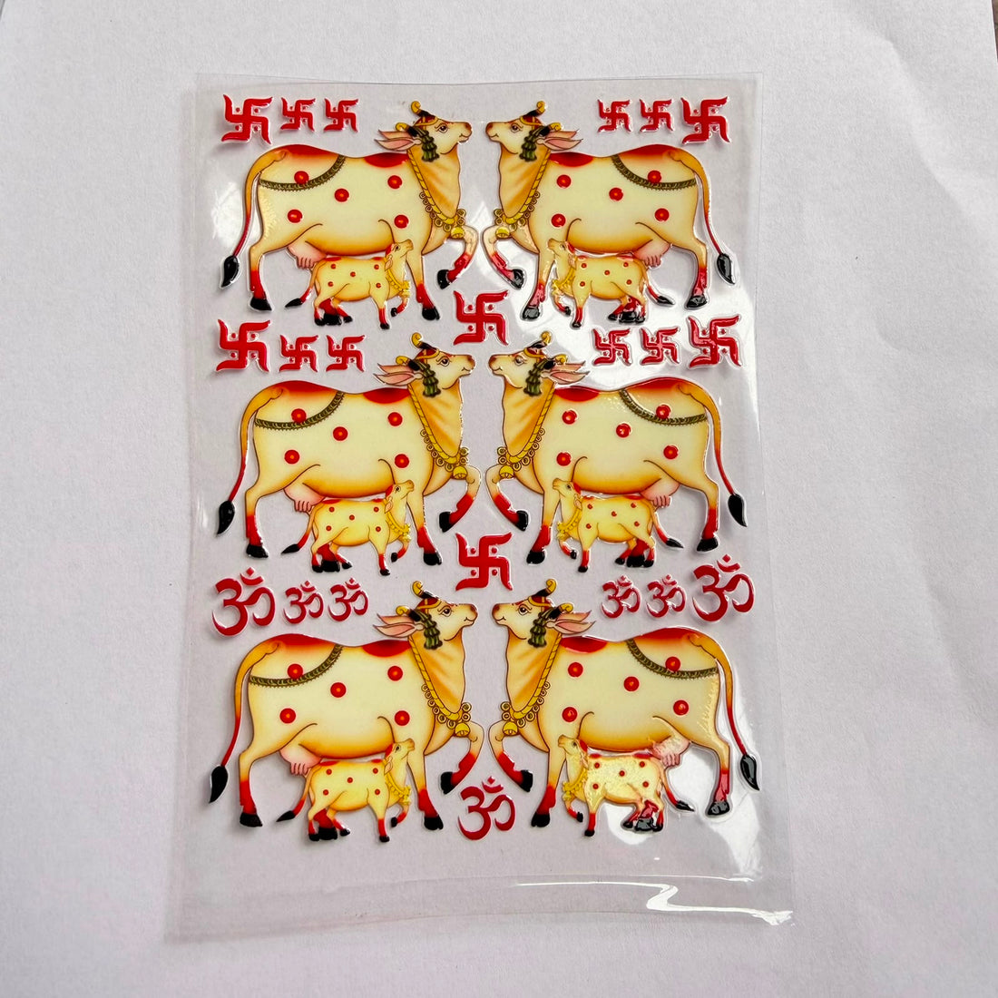 Cow peel off sticker 002