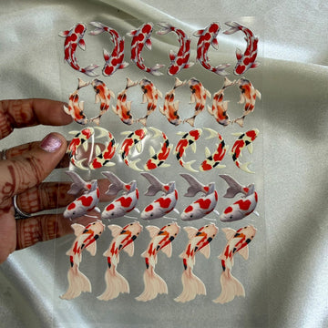 Fish peel off sticker