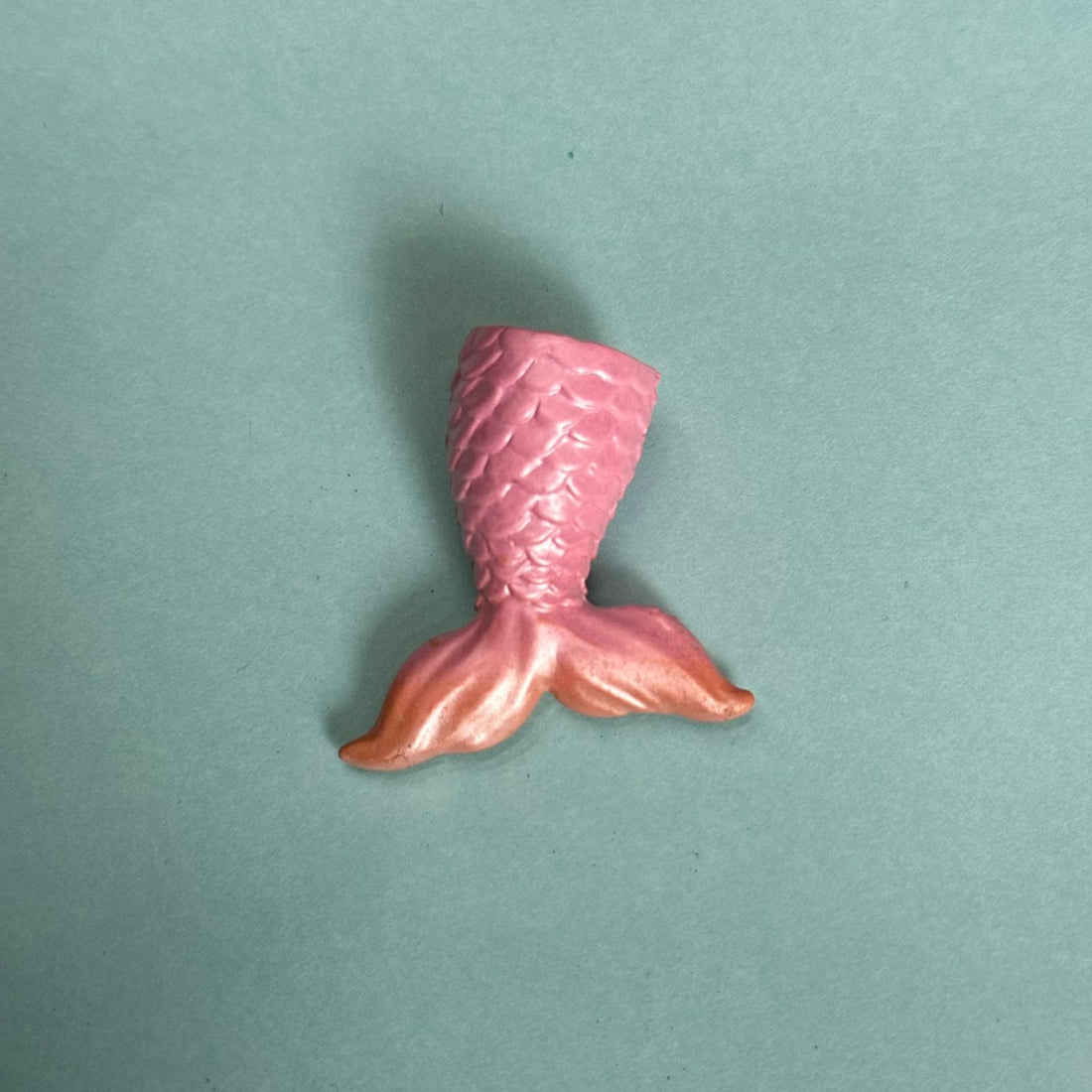 Mermaid tail figurine miniature pink