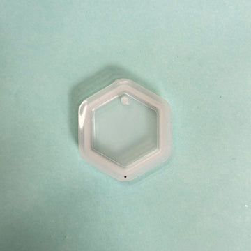 Border hexagon keychain