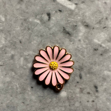 Pink daisy charm