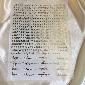 Alphabet metal insert sheet A4 005