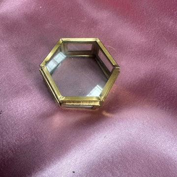 Hexagon vintage ring box