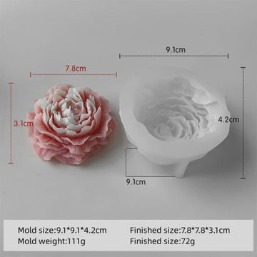 Big peony candle mould