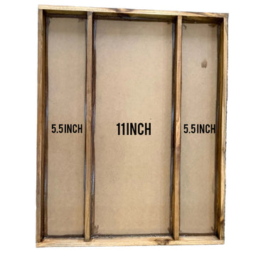 Teak wood frame 3 partition 24"*30"