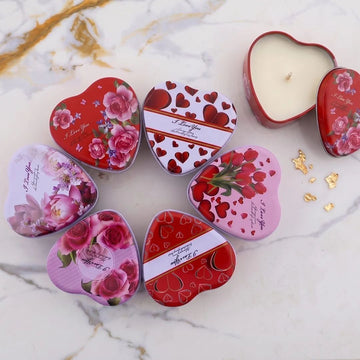 Heart shape love message tin jar