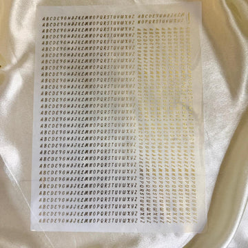 Alphabet metal insert sheet A4 006
