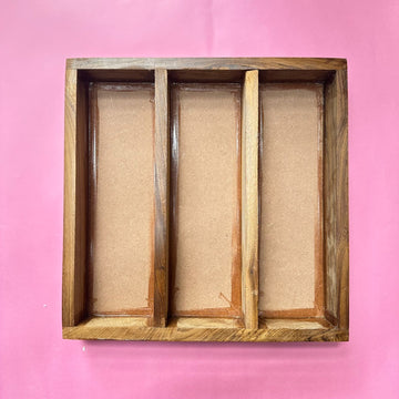Teakwood frame with partition