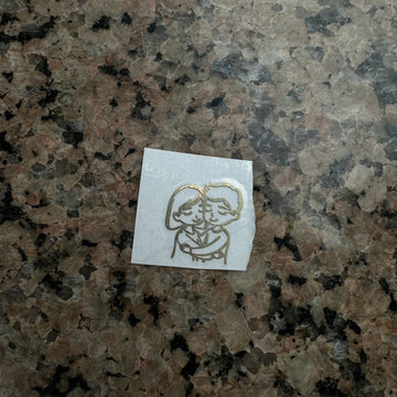 Rakhi metal sticker line art 002