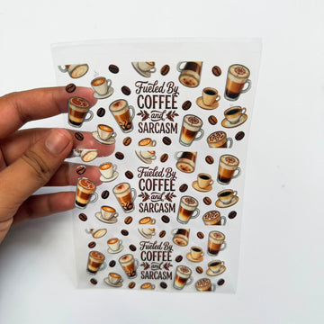 Coffee peel off sticker sheet A6