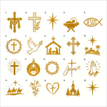 Christmas metal sticker customise E
