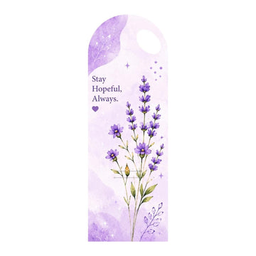 Purple Lavender Floral Bouquet Flower Card with Handle – Stay Hopeful Always Design