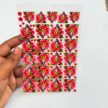 Ganeshji peel off sticker sheet A6 004