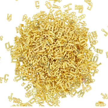 Gold alphabet beads charms