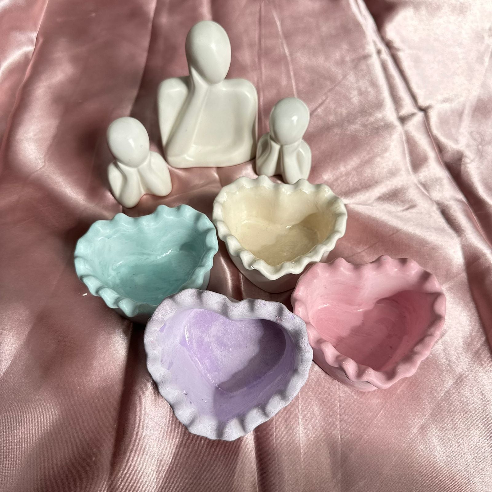 Heart bowl candle jar