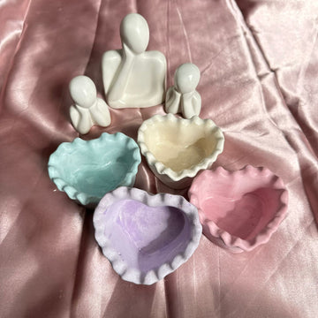 Heart bowl candle jar