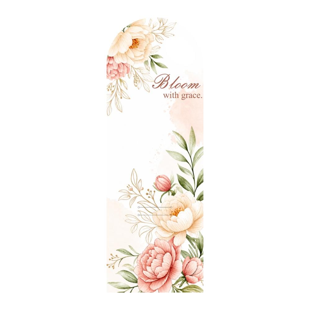Peach & Cream Floral Bouquet Flower Card with Handle – Bloom with Grace Design