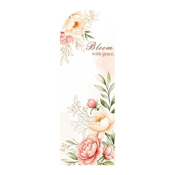 Peach & Cream Floral Bouquet Flower Card with Handle – Bloom with Grace Design