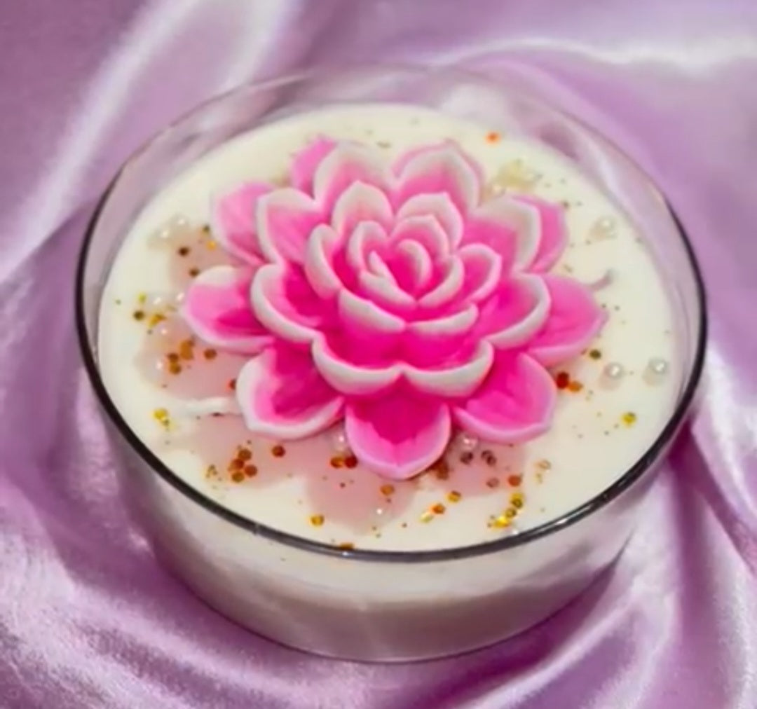 Big lotus candle round bowl