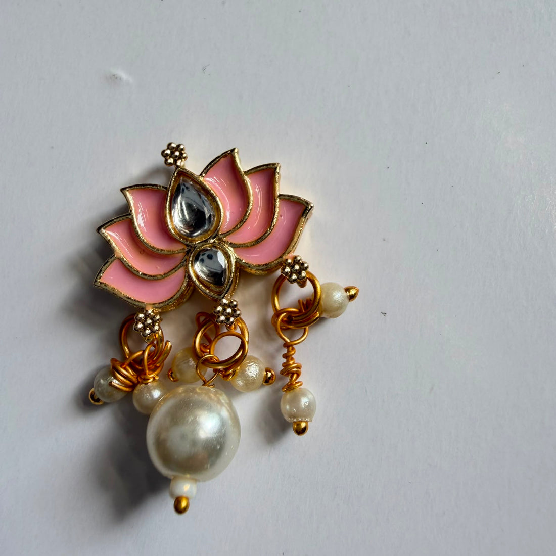 Lotus hanging kundan charm 003